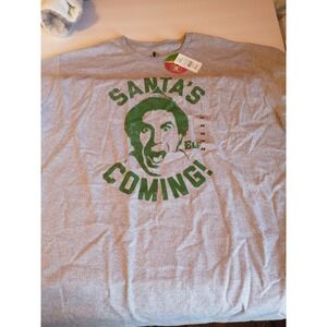 Elf The‎ Movie Santa Coming T Shirt NWT size 3 XL